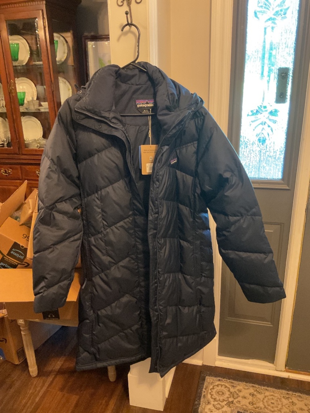 Patagonia, XL, Down With It Parka, Navy